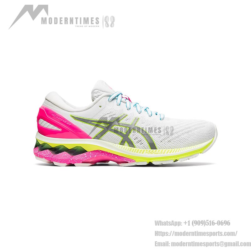 ASICS Gel-Kayano 27 Lite-Show High-Performance Running Shoes ASICS Gel-Kayano 27 Lite-Show 1012A761-100 Running Shoes White Colorful Sole Design