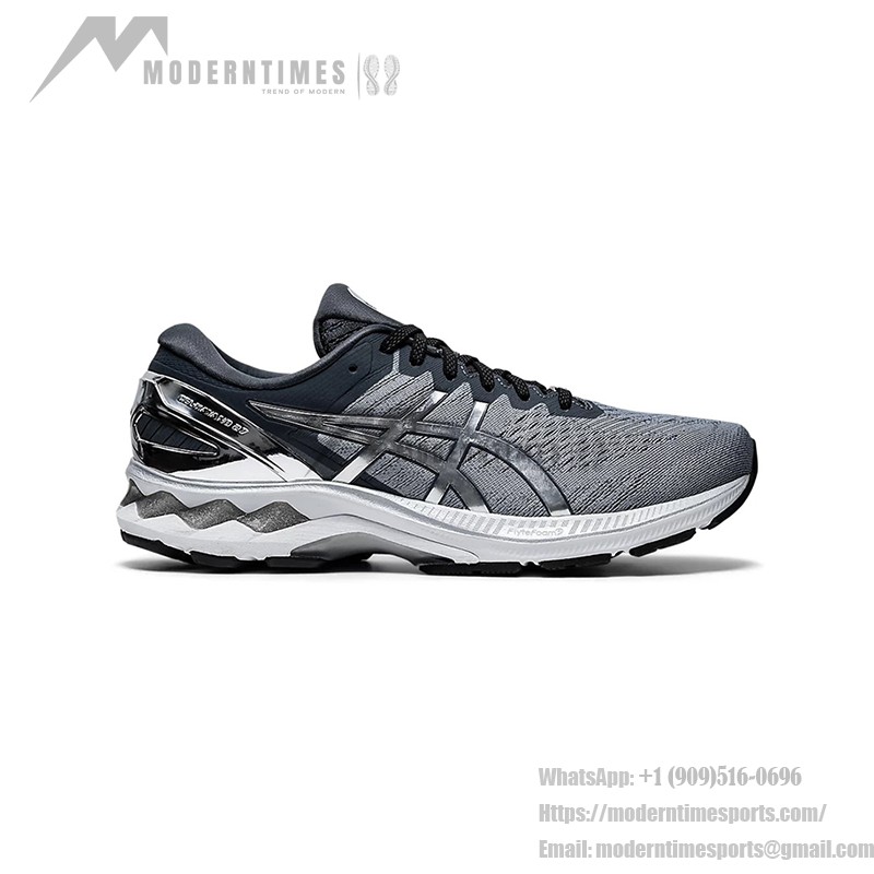 ASICS Gel-Kayano 27 Platinum 軽量安定性ランニングシューズ ASICS Gel-Kayano 1011A887-020 27 Platinum 安定性ランニングシューズ シルバーデザイン