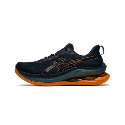 ASICS Gel-Kinsei Max 1011B696-400 メンズランニングシューズ - 高性能クッション技術搭載 フレンチブルーとブライトオレンジデザイン
