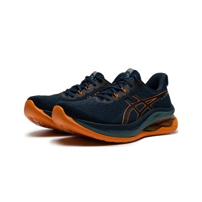 ASICS Gel-Kinsei Max 1011B696-400 メンズランニングシューズ - 高性能クッション技術搭載 フレンチブルーとブライトオレンジデザイン