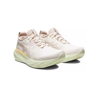 ASICS Gel-Nimbus 25 1012B356-100 レディースランニングシューズ - 高性能軽量クッション性クリームファーンデザイン