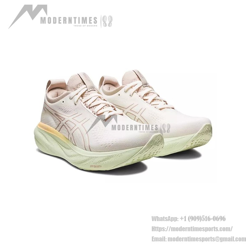ASICS Gel-Nimbus 25 1012B356-100 レディースランニングシューズ ASICS Gel-Nimbus 25 1012B356-100 クリームファーンのレディースランニングシューズ