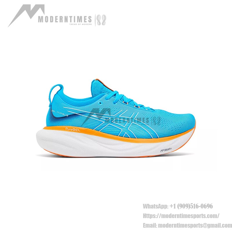 ASICS Gel-Nimbus 25 1011B547-400 Men's Running Shoes ASICS Gel-Nimbus 25 1011B547-400 Men's Running Shoes in Island Blue and Orange