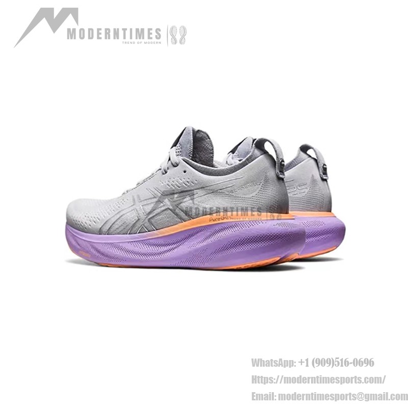 ASICS Gel-Nimbus 25 1012B356-021 レディースランニングシューズ ASICS Gel-Nimbus 25 1012B356-021 レディースランニングシューズ(グレー・パープル・オレンジ)
