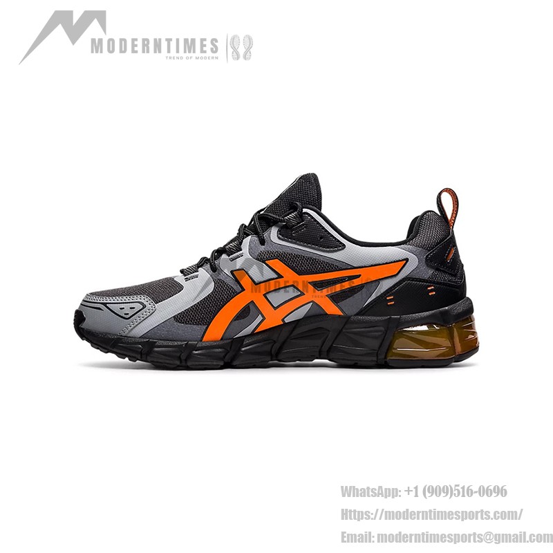 ASICS Gel-Quantum 180 6 ランニングシューズ - グレー ブラック オレンジ デザイン ASICS Gel-Quantum 180 6 1201A063-029 ハイパフォーマンス ランニングシューズ グレー ブラック オレンジ デザイン