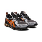 ASICS Gel-Quantum 180 6 ランニングシューズ - グレー ブラック オレンジ デザイン ASICS Gel-Quantum 180 6 1201A063-029 ハイパフォーマンス ランニングシューズ グレー ブラック オレンジ デザイン