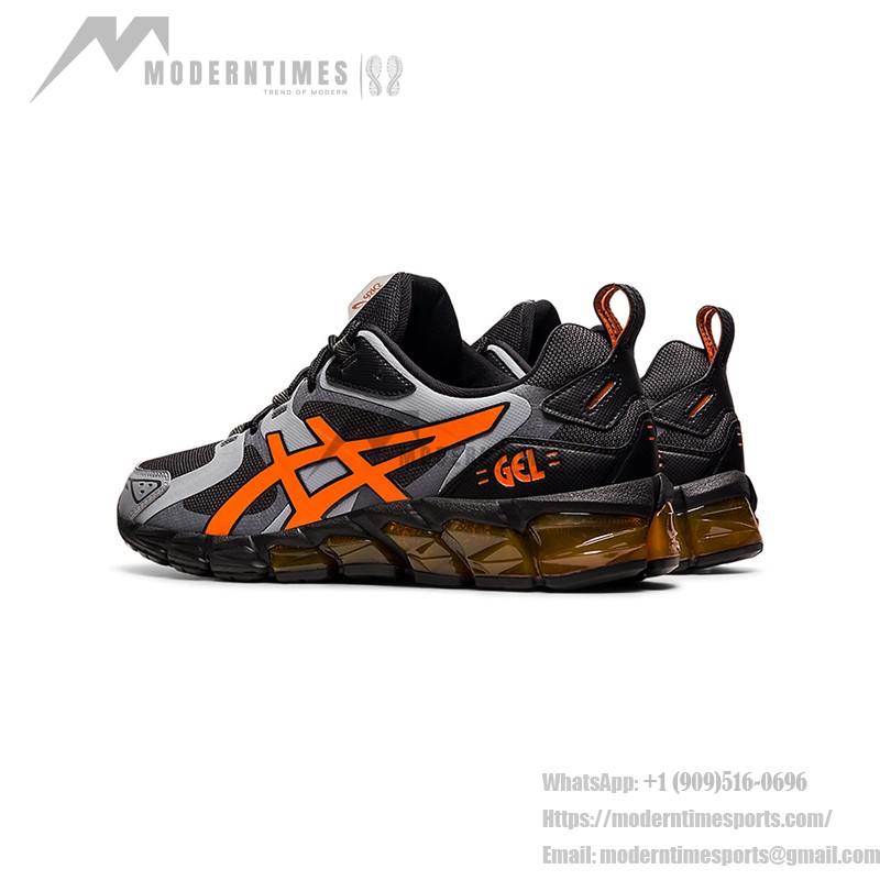ASICS Gel-Quantum 180 6 ランニングシューズ - グレー ブラック オレンジ デザイン ASICS Gel-Quantum 180 6 1201A063-029 ハイパフォーマンス ランニングシューズ グレー ブラック オレンジ デザイン