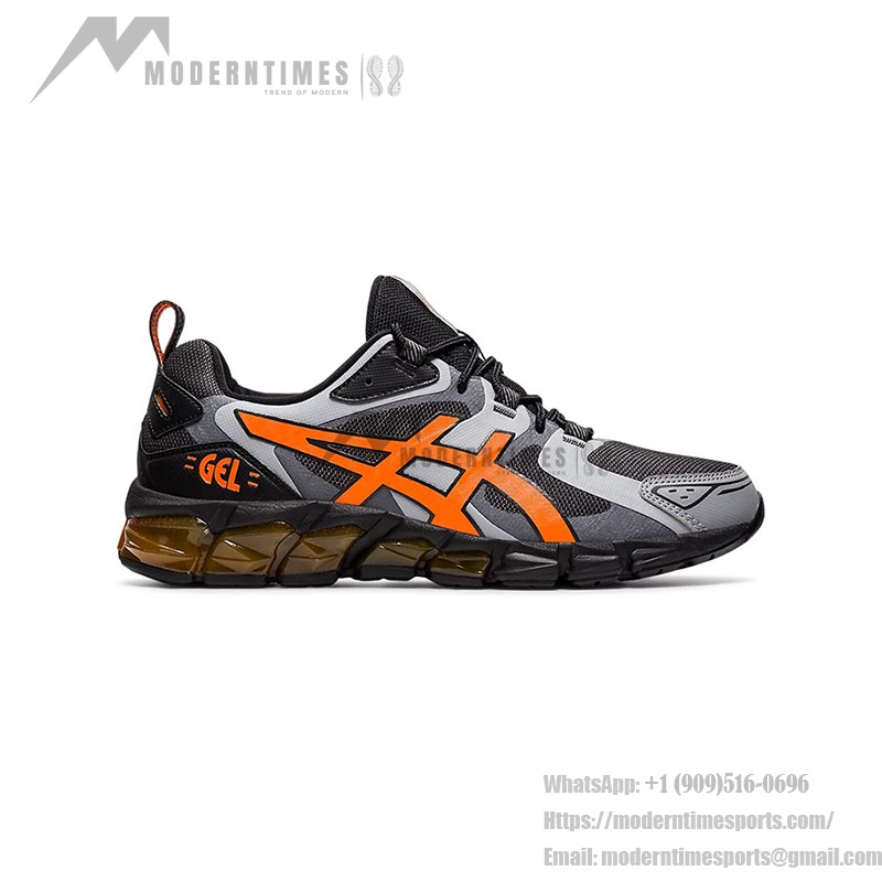 ASICS Gel-Quantum 180 6 ランニングシューズ - グレー ブラック オレンジ デザイン ASICS Gel-Quantum 180 6 1201A063-029 ハイパフォーマンス ランニングシューズ グレー ブラック オレンジ デザイン