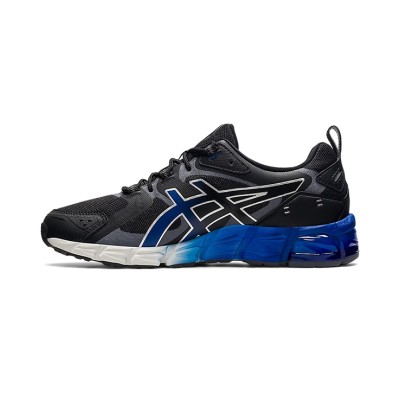 ASICS Gel-Quantum 180 1201A259-001 メンズスニーカー 衝撃吸収 快適 ブラック グレー ブルーグラデーションデザイン