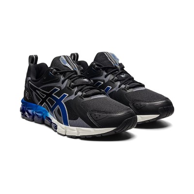 ASICS Gel-Quantum 180 1201A259-001 メンズスニーカー 衝撃吸収 快適 ブラック グレー ブルーグラデーションデザイン