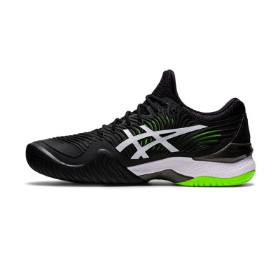 ASICS Court FlyteFoam 2 1041A083-005 ブラックホワイトネオングリーン テニスシューズ プロフェッショナルなサポートと軽量クッション性