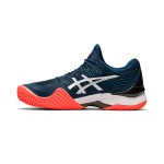 ASICS Court FlyteFoam 2 1041A084-400 テニスシューズ ASICS Court FlyteFoam 2 1041A084-400 ネイビーブルー ホワイト 蛍光オレンジ テニスシューズ