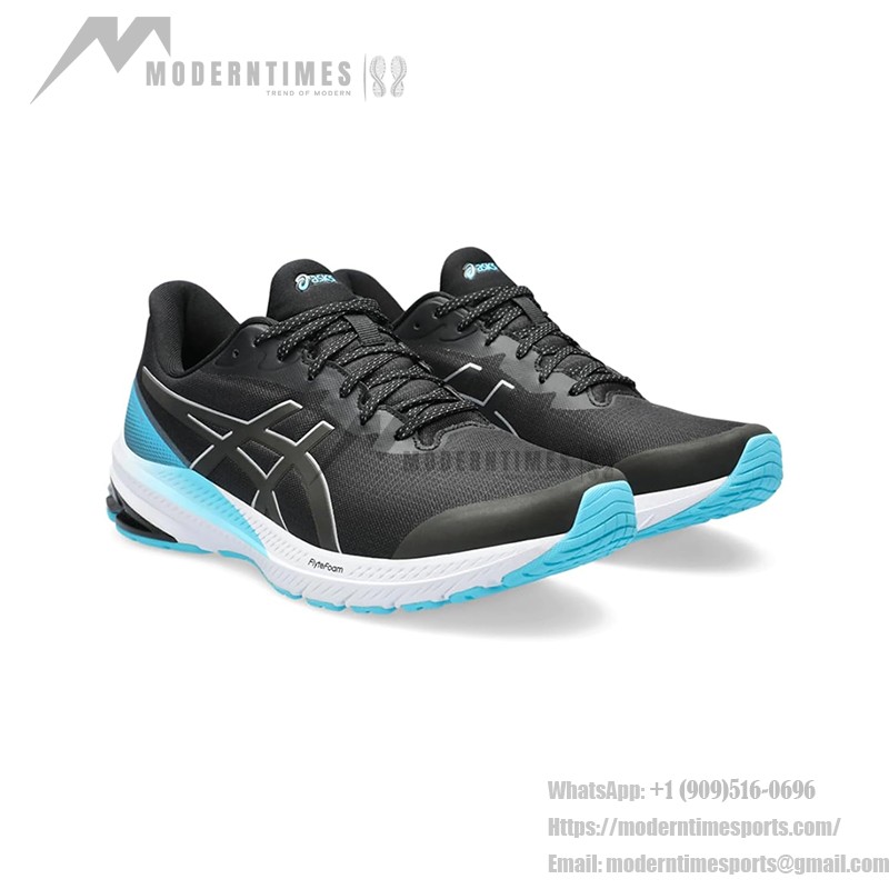 ASICS GT-1000 12 1012B573-001 ランニングシューズ ASICS GT-1000 12 1012B573-001 ブラック ブルー ホワイト 軽量クッション ランニングシューズ