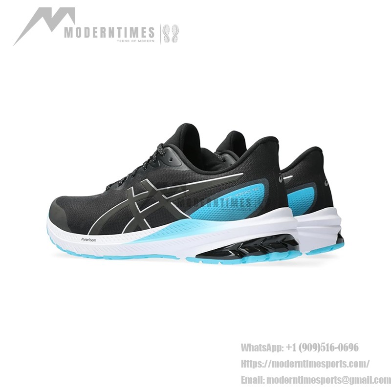 ASICS GT-1000 12 1012B573-001 ランニングシューズ ASICS GT-1000 12 1012B573-001 ブラック ブルー ホワイト 軽量クッション ランニングシューズ