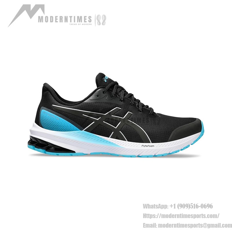 ASICS GT-1000 12 1012B573-001 ランニングシューズ ASICS GT-1000 12 1012B573-001 ブラック ブルー ホワイト 軽量クッション ランニングシューズ