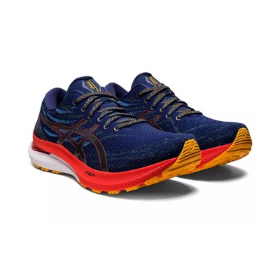 ASICS Gel-Kayano 29 1011B470-401 ブルーレッドイエロー ランニングシューズ 優れたクッション性と安定性