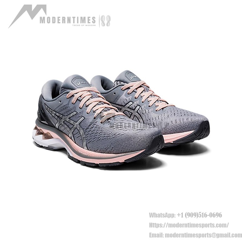 ASICS Gel-Kayano 27 1012A649-020 レディースランニングシューズ ASICS Gel-Kayano 27 1012A649-020 レディース グレー ピンク ランニングシューズ