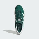Adidas Gazelle Indoor IG1596 - Green Suede Sneakers with White Stripes & Gum Sole Adidas Gazelle Indoor IG1596 - Green Suede Sneakers with White Stripes & Gum Sole