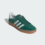 Adidas Gazelle Indoor IG1596 - Green Suede Sneakers with White Stripes & Gum Sole Adidas Gazelle Indoor IG1596 - Green Suede Sneakers with White Stripes & Gum Sole
