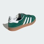 Adidas Gazelle Indoor IG1596 - Green Suede Sneakers with White Stripes & Gum Sole Adidas Gazelle Indoor IG1596 - Green Suede Sneakers with White Stripes & Gum Sole