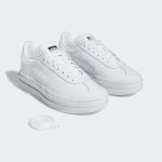 Adidas Gazelle Bold IE5130 - White Leather Sneakers with Platform Sole Adidas Gazelle Bold IE5130 All-White Leather Sneakers with Platform Sole