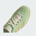 Adidas Gazelle Indoor IE2948 - Green Suede Sneakers with Beige Stripes Adidas Gazelle Indoor IE2948 Green Suede Sneakers with Beige Stripes and Gum Sole