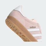 Adidas Gazelle Indoor IH5484 - Pink Suede Sneakers with Blue Stripes Adidas Gazelle Indoor IH5484 Pink Suede Sneakers with Pastel Blue Stripes and Gum Sole