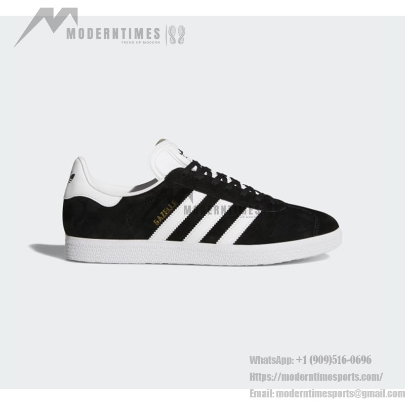 Adidas Gazelle BB5476 - Black Suede Sneakers with White Stripes Adidas Gazelle BB5476 Black Suede Sneakers with White Stripes