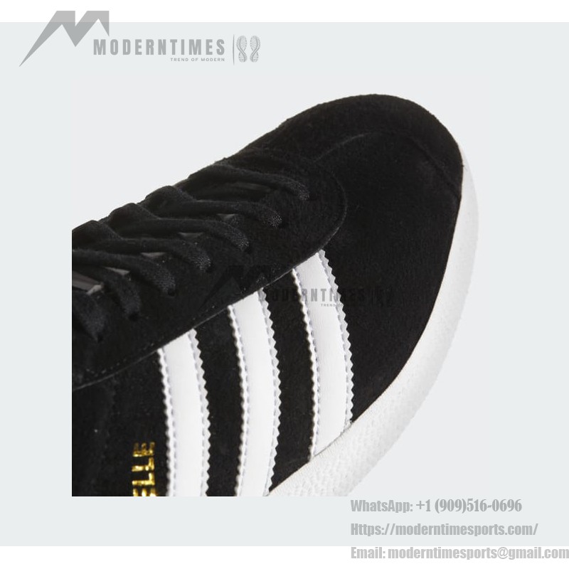 Adidas Gazelle BB5476 - Black Suede Sneakers with White Stripes Adidas Gazelle BB5476 Black Suede Sneakers with White Stripes