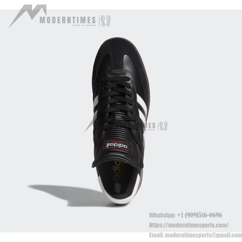 Adidas Samba Classic 034563 - Black Leather Sneakers with White Stripes Adidas Samba Classic 034563 Black Sneakers with White Stripes and Gum Sole