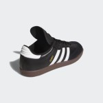 Adidas Samba Classic 034563 - Black Leather Sneakers with White Stripes Adidas Samba Classic 034563 Black Sneakers with White Stripes and Gum Sole