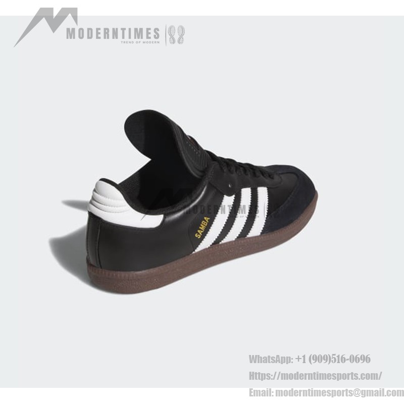 Adidas Samba Classic 034563 - Black Leather Sneakers with White Stripes Adidas Samba Classic 034563 Black Sneakers with White Stripes and Gum Sole