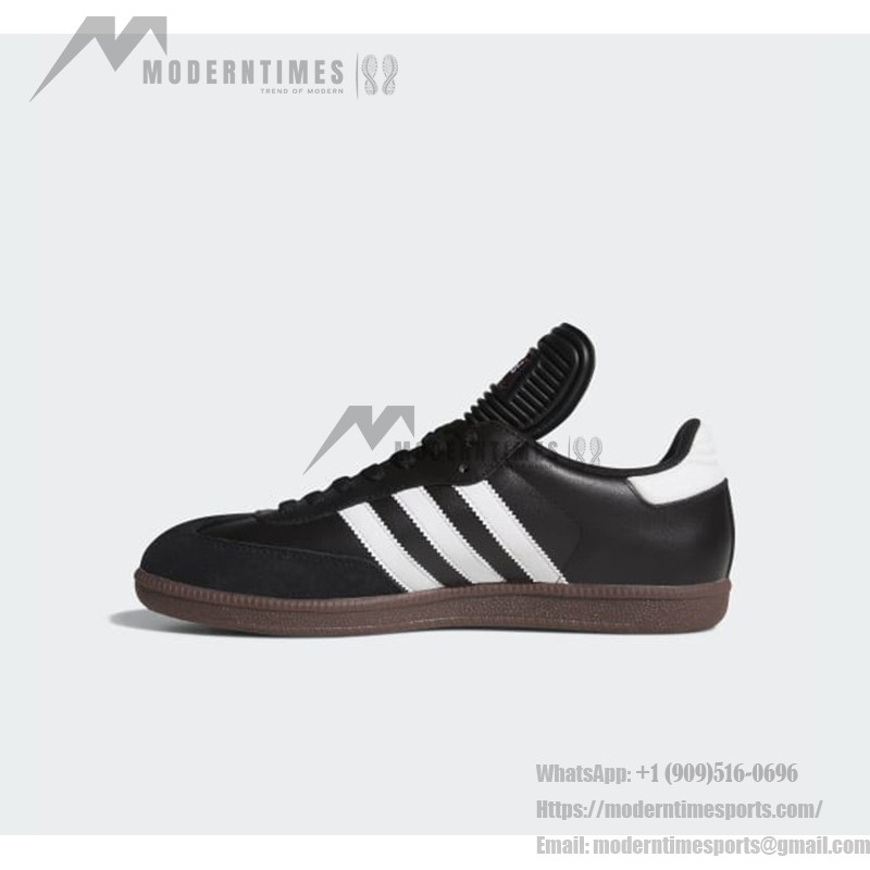 Adidas Samba Classic 034563 - Black Leather Sneakers with White Stripes Adidas Samba Classic 034563 Black Sneakers with White Stripes and Gum Sole