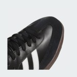 Adidas Samba Classic 034563 - Black Leather Sneakers with White Stripes Adidas Samba Classic 034563 Black Sneakers with White Stripes and Gum Sole