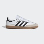 Adidas Samba Decon IF0642 - ホワイトレザースニーカー Adidas Samba Decon IF0642 ホワイトレザースニーカー ブラックストライプ ガムソール