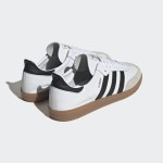 Adidas Samba Decon IF0642 - ホワイトレザースニーカー Adidas Samba Decon IF0642 ホワイトレザースニーカー ブラックストライプ ガムソール