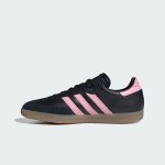 Adidas Samba IH8157 - Black Sneakers with Pink Stripes Adidas Samba IH8157 Black Sneakers with Pink Stripes and Gum Sole