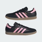 Adidas Samba IH8157 - Black Sneakers with Pink Stripes Adidas Samba IH8157 Black Sneakers with Pink Stripes and Gum Sole