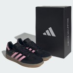 Adidas Samba IH8157 - Black Sneakers with Pink Stripes Adidas Samba IH8157 Black Sneakers with Pink Stripes and Gum Sole