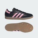 Adidas Samba IH8157 - Black Sneakers with Pink Stripes Adidas Samba IH8157 Black Sneakers with Pink Stripes and Gum Sole