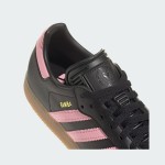 Adidas Samba IH8157 - Black Sneakers with Pink Stripes Adidas Samba IH8157 Black Sneakers with Pink Stripes and Gum Sole