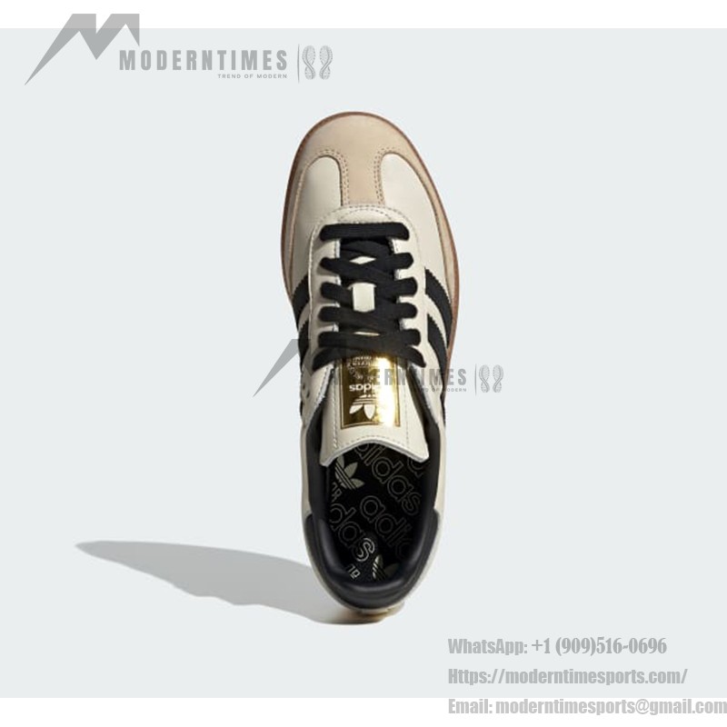 Adidas Samba OG ID0478 - Classic Ivory White Sneakers with Black Stripes Adidas Samba OG ID0478 Ivory White Sneakers with Black Stripes and Gum Sole