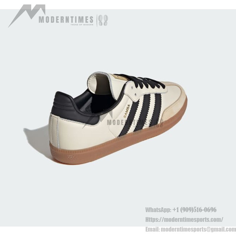 Adidas Samba OG ID0478 - Classic Ivory White Sneakers with Black Stripes Adidas Samba OG ID0478 Ivory White Sneakers with Black Stripes and Gum Sole