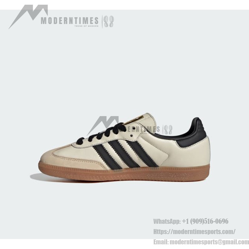 Adidas Samba OG ID0478 - Classic Ivory White Sneakers with Black Stripes Adidas Samba OG ID0478 Ivory White Sneakers with Black Stripes and Gum Sole
