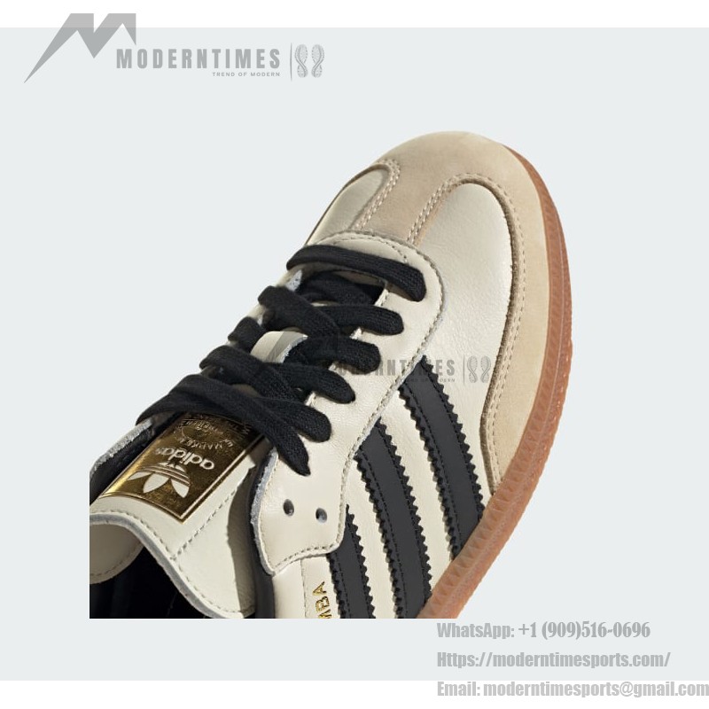 Adidas Samba OG ID0478 - Classic Ivory White Sneakers with Black Stripes Adidas Samba OG ID0478 Ivory White Sneakers with Black Stripes and Gum Sole