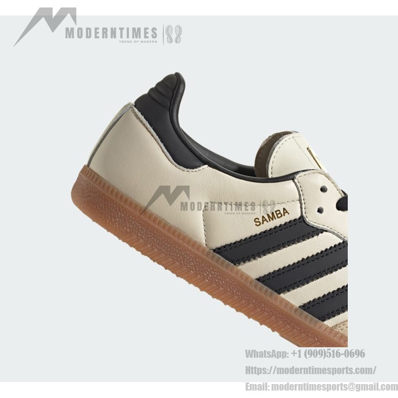Adidas Samba OG ID0478 - Classic Ivory White Sneakers with Black Stripes Adidas Samba OG ID0478 Ivory White Sneakers with Black Stripes and Gum Sole