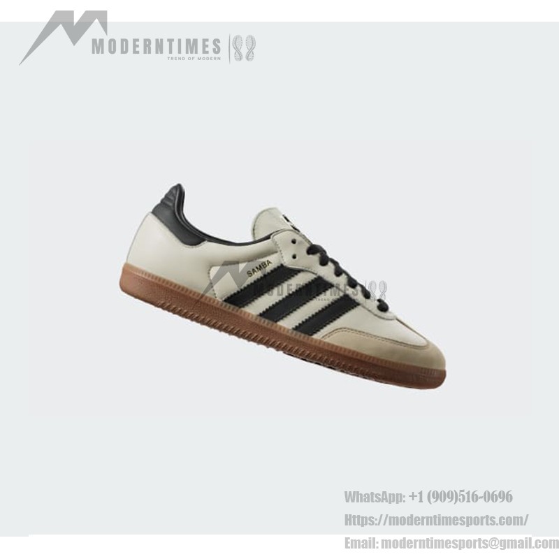 Adidas Samba OG ID0478 - Classic Ivory White Sneakers with Black Stripes Adidas Samba OG ID0478 Ivory White Sneakers with Black Stripes and Gum Sole