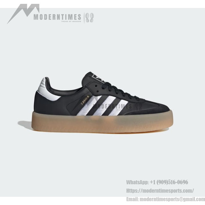 Adidas Samba OG ID0436 - Black Sneakers with Silver Stripes Adidas Samba OG ID0436 Black Sneakers with Silver Stripes and Gum Sole