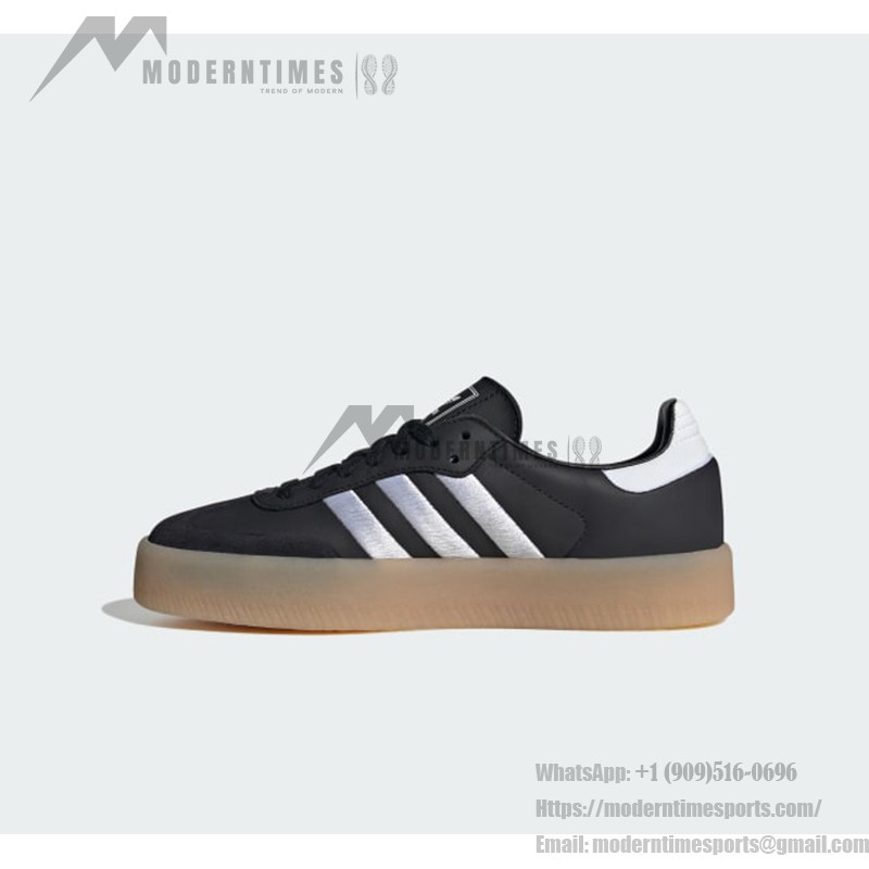 Adidas Samba OG ID0436 - Black Sneakers with Silver Stripes Adidas Samba OG ID0436 Black Sneakers with Silver Stripes and Gum Sole