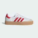 Adidas Samba ID0438 - Classic White Sneakers with Red Stripes Adidas Samba ID0438 White Sneakers with Red Stripes and Suede Details